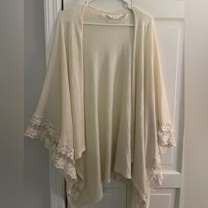 LC Lauren Conrad Floral Cream Kimono - Women’s One Size
